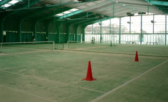 室内・室外にコートあり